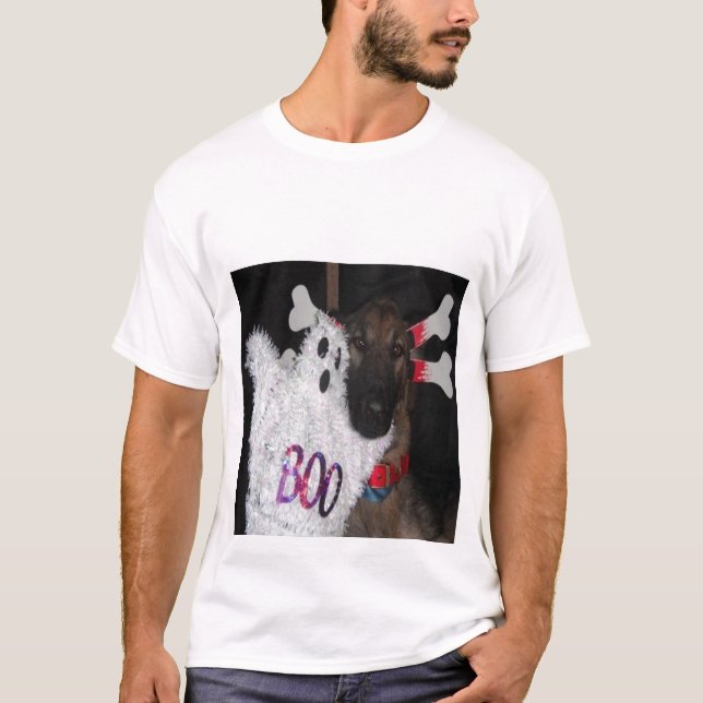 Camiseta T-Shirt German Shepherd Halloween Boo (Anverso)