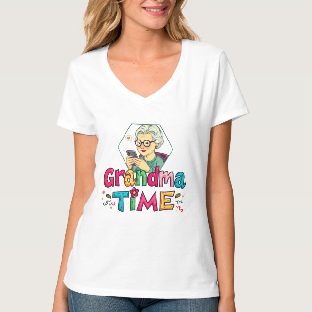 Camiseta T-Shirt  Grandma Time (Anverso)