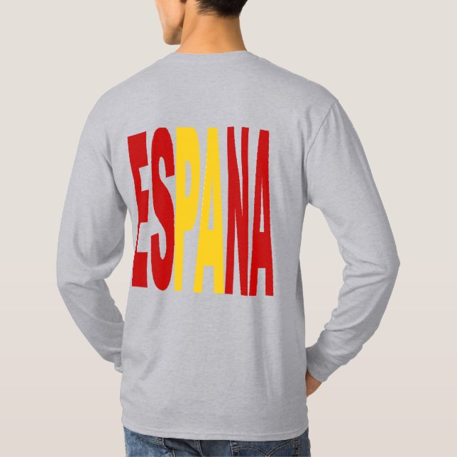 Camiseta T-shirt gris dos  manches longues  ESPANA (Reverso)