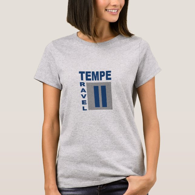 Camiseta T-shirt gris femme  TEMPE  TRAVEL  ARIZONA (Anverso)