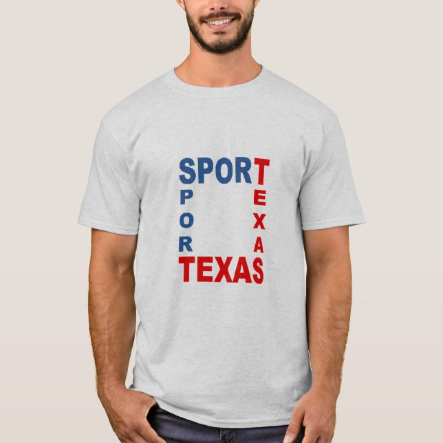 Camiseta T-shirt gris homme SPORT TEXAS (Anverso)