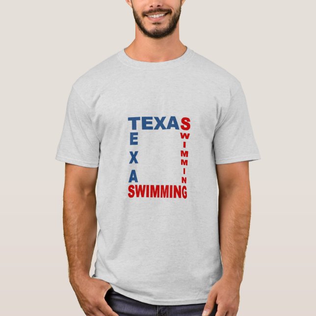 Camiseta T-shirt gris homme TEXAS PISCINE (Anverso)