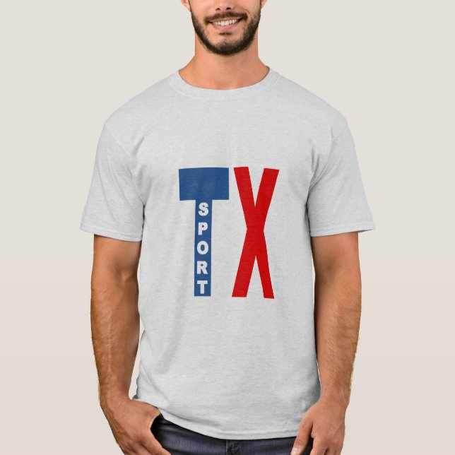 Camiseta T-shirt gris homme TEXAS SPORT (Anverso)