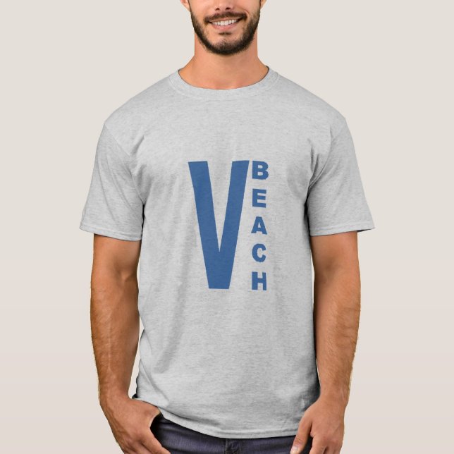 Camiseta T-shirt gris homme  VIRGINIA BEACH (Anverso)