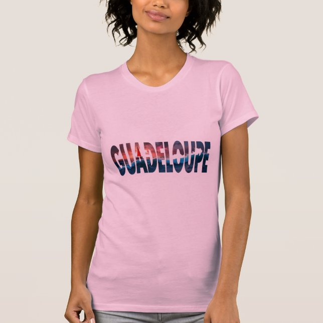 Camiseta T-Shirt Guadeloupe Sunset Rose | Tee (Anverso)