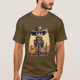 Camiseta T-shirt Halloween Skeleton Citrouille