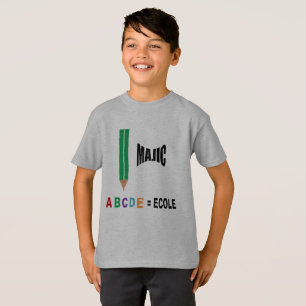 Camiseta T-shirt Hanes acero claro MAGIC ESCUELA