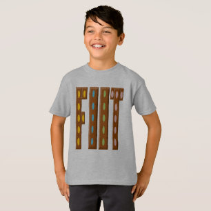 Camiseta T-shirt Hanes acero Diseño FÚTBOL CHOCOLATE