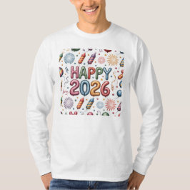 Camiseta T-Shirt-Happy New Year 2026 Matching Family