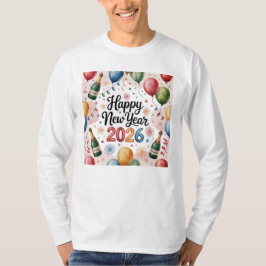 Camiseta T-Shirt-Happy New Year 2026 Matching Family