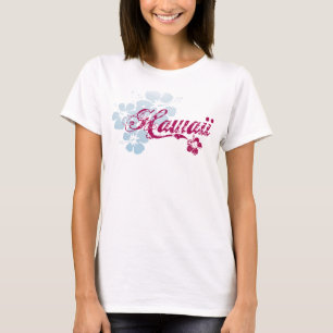 Camiseta T-Shirt Hawaii   Flores de Hawai coloridas
