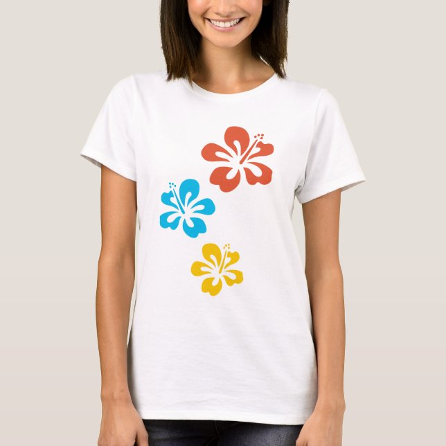 Camiseta t-shirt hibiscus (Anverso)