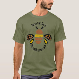 Camiseta T-shirt honey bee - vert kaki