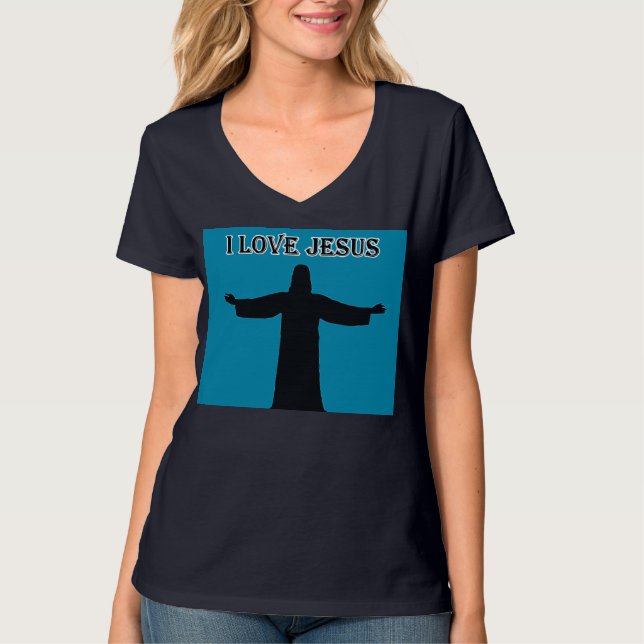 Camiseta T-Shirt   i love jesus (Anverso)