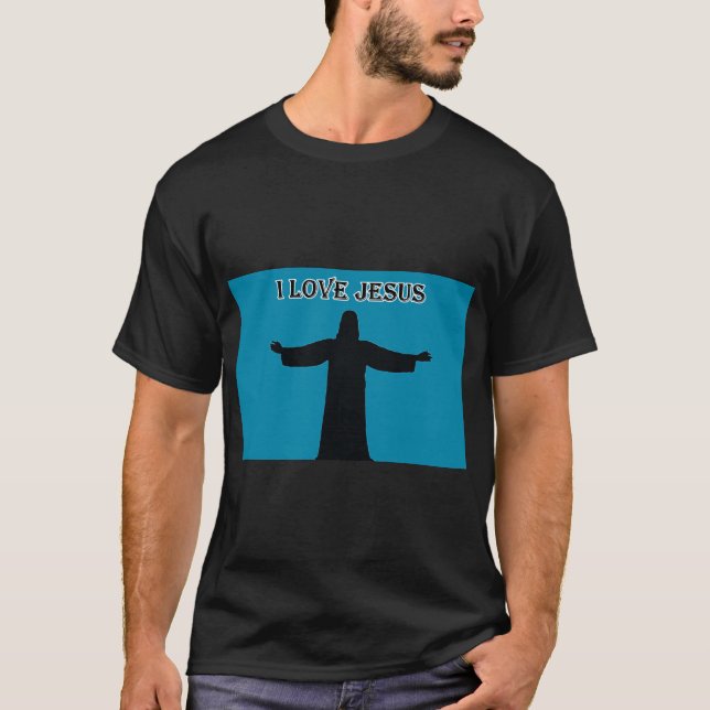 Camiseta T-Shirt i love jesus  (Anverso)