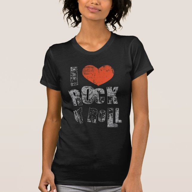 Camiseta T-shirt I love rock n roll (Anverso)