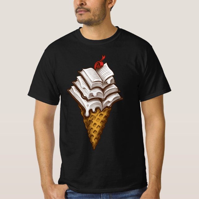 Camiseta T-shirt Ice Cream Books (Anverso)