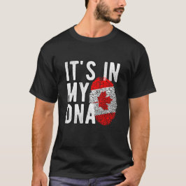 Camiseta T-shirt It's in my DNA canada Flag Fingerprints