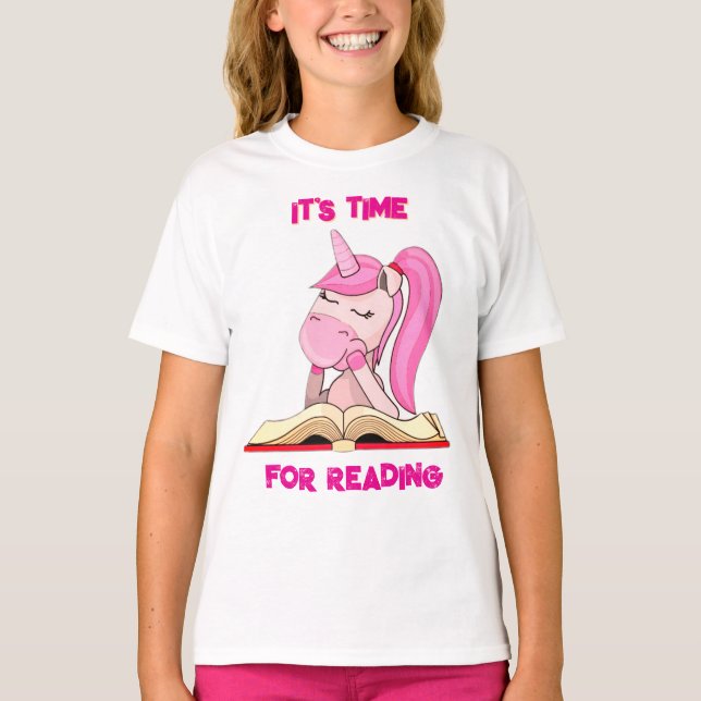 Camiseta T-Shirt It's time for reading  (Anverso)