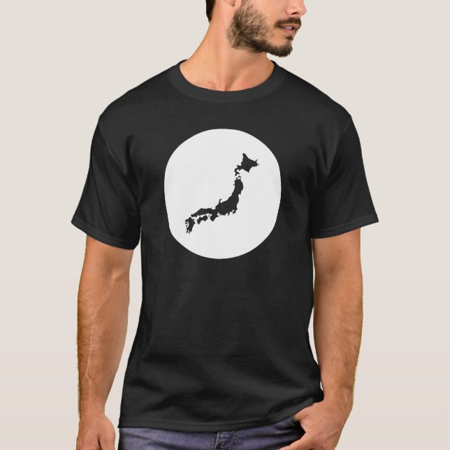 Camiseta T-shirt Japón “tarjeta” Negro (Anverso)