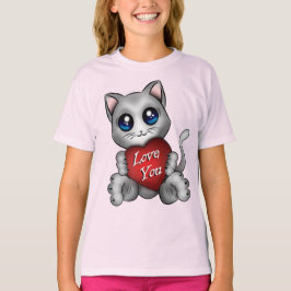 Camiseta T-shirt Le chaton t'aime