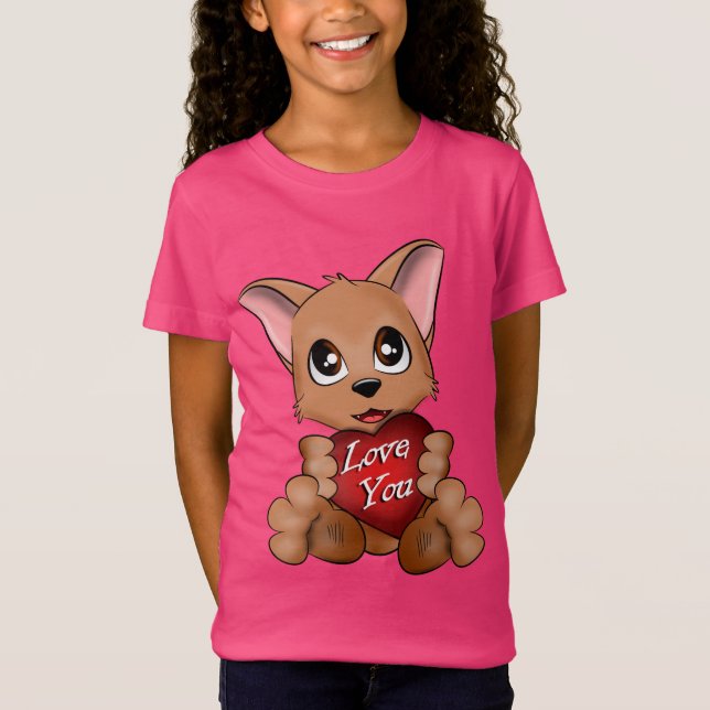 Camiseta T-Shirt Le chiot t'aime (Anverso)