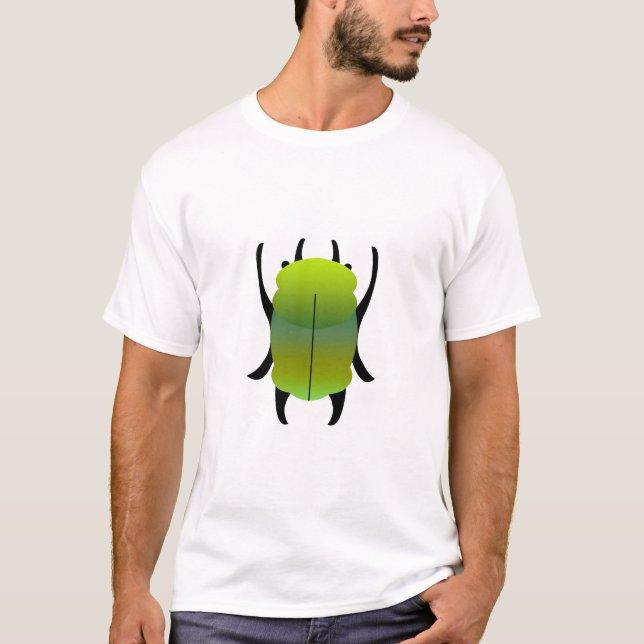 Camiseta T-shirt Le coléoptère jaune (Anverso)