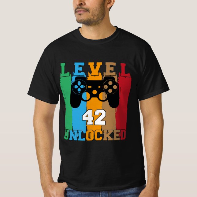Camiseta  T-shirt Level 42 Unlocked Design (Anverso)