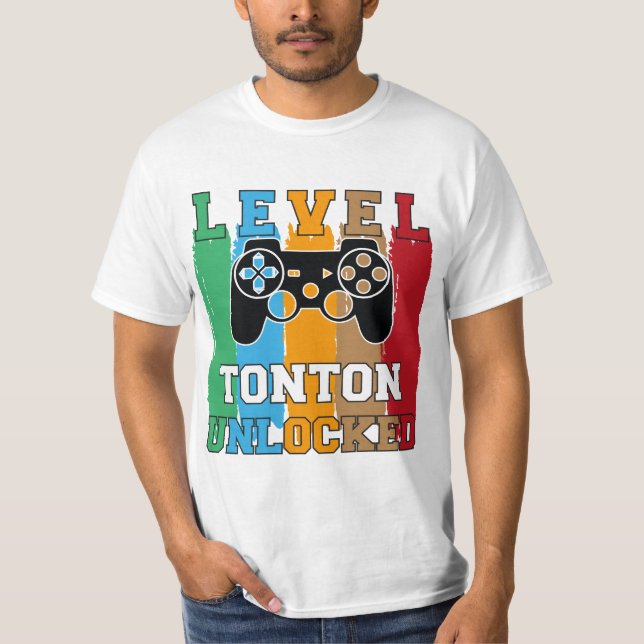 Camiseta T-shirt Level Tonton Unlocked Design Wht (Anverso)