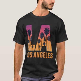 Camiseta T-Shirt Los Angeles Retro Sunset