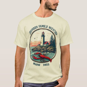 Camiseta T-Shirt-Maine de vacaciones en familia de personal