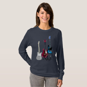 Camiseta T-shirt mangas largas, Guitarras, music