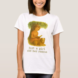 Camiseta T-Shirt, Mascota de rescate - "sólo un chica y su 