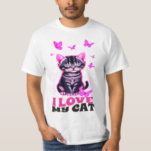 CAMISETA T-SHIRT ME ENCANTA EL NUEVO DISEÑADOR DE MODA GATO