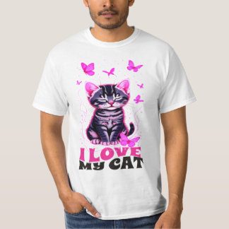 CAMISETA T-SHIRT ME ENCANTA EL NUEVO DISEÑADOR DE MODA GATO