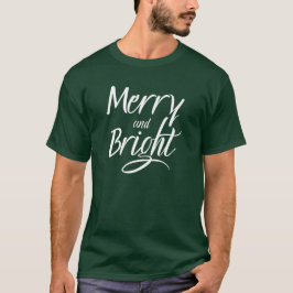Camiseta T-Shirt : Merry and Bright (green)