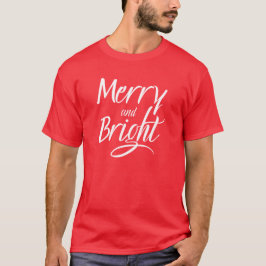 Camiseta T-Shirt : Merry and Bright (red)