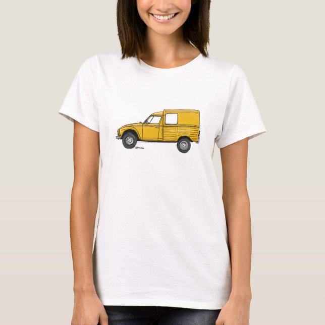 Camiseta T-shirt met gele Citroën Acadiane (Anverso)