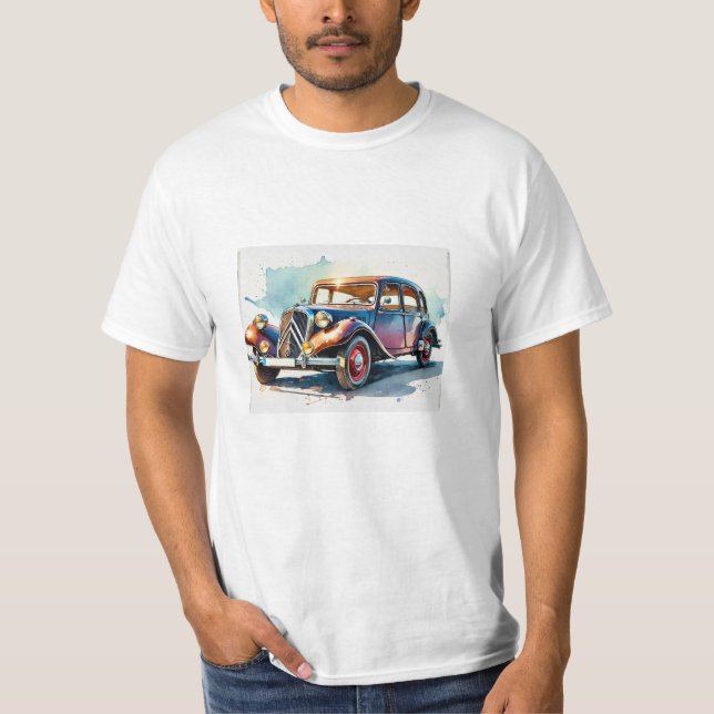 Camiseta t-shirt met  oldtimer (Anverso)