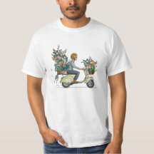 T-shirt met scooter
