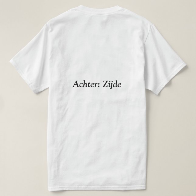 Camiseta T-shirt met woordgrap, woordspeling opdruk  (Reverso del diseño)