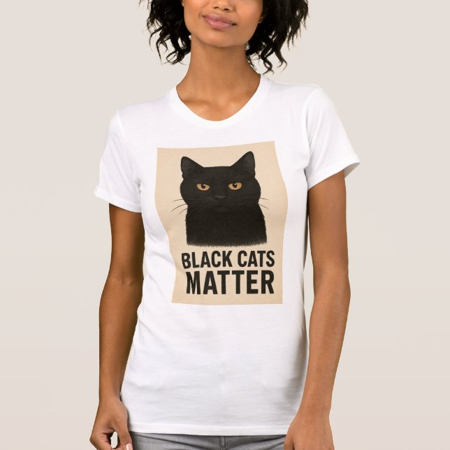Camiseta T-shirt met zwarte kat (Anverso)