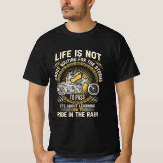 Camiseta T-Shirt Moto, How to Ride in the Rain, Biker 