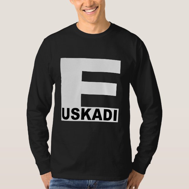 Camiseta T-shirt negro mangas largas EUSKADI (Anverso)