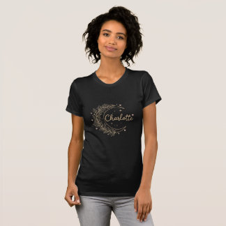 Camiseta T-shirt Noir Personnalisé Charlotte