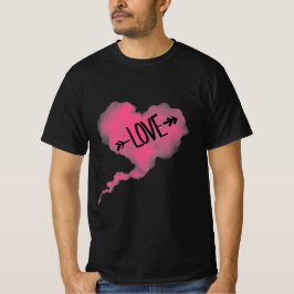 Camiseta T-shirt Nuage rose cœur 