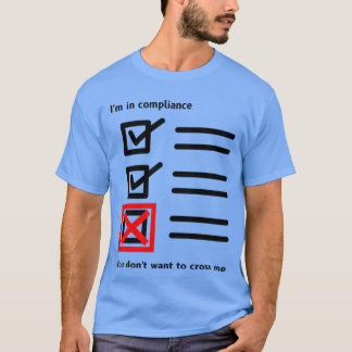 Camiseta T-Shirt, Oficial de Revisión del Cumplimiento