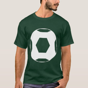 Camiseta T-shirt oscuro verde taladro BALÓN DE FÚTBOL