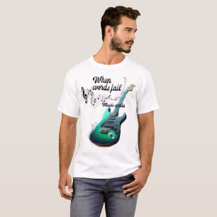 Camiseta T-Shirt para hombres música de inspiración guitarr