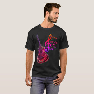 Camiseta T-Shirt para hombres música de inspiración guitarr